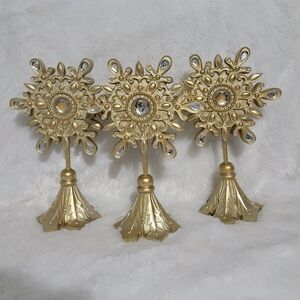 Antiqued Goldtone Table Decor NWT Set of 3